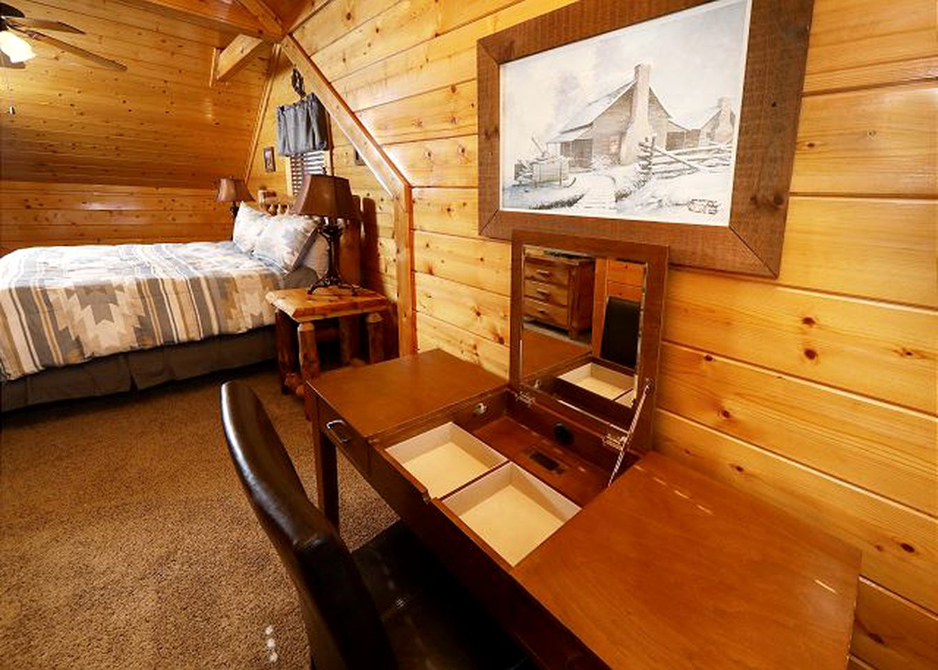 Dog-Friendly Log Cabin with Theater Room for Group Getaway in Sevierville, Tennessee