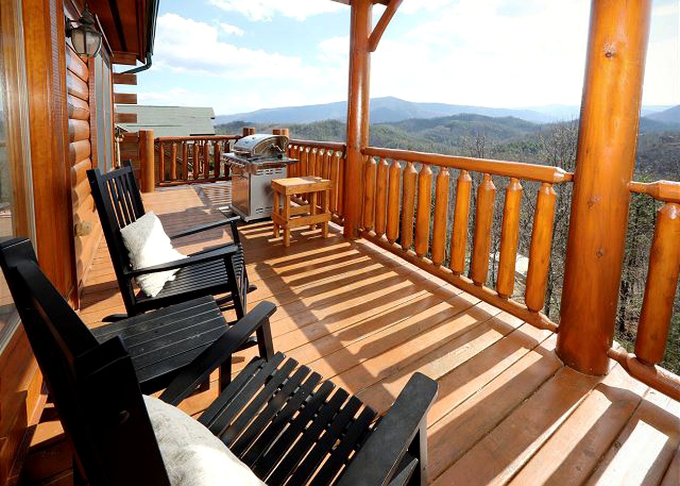 Dog-Friendly Log Cabin with Theater Room for Group Getaway in Sevierville, Tennessee