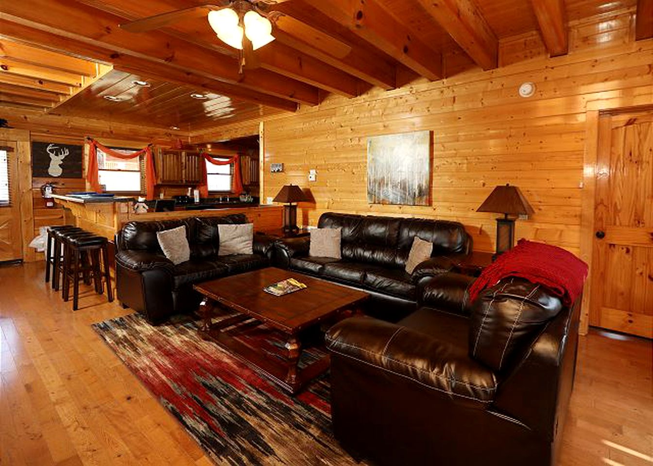 Dog-Friendly Log Cabin with Theater Room for Group Getaway in Sevierville, Tennessee