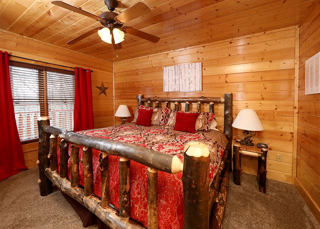 Dog-Friendly Log Cabin with Theater Room for Group Getaway in Sevierville, Tennessee