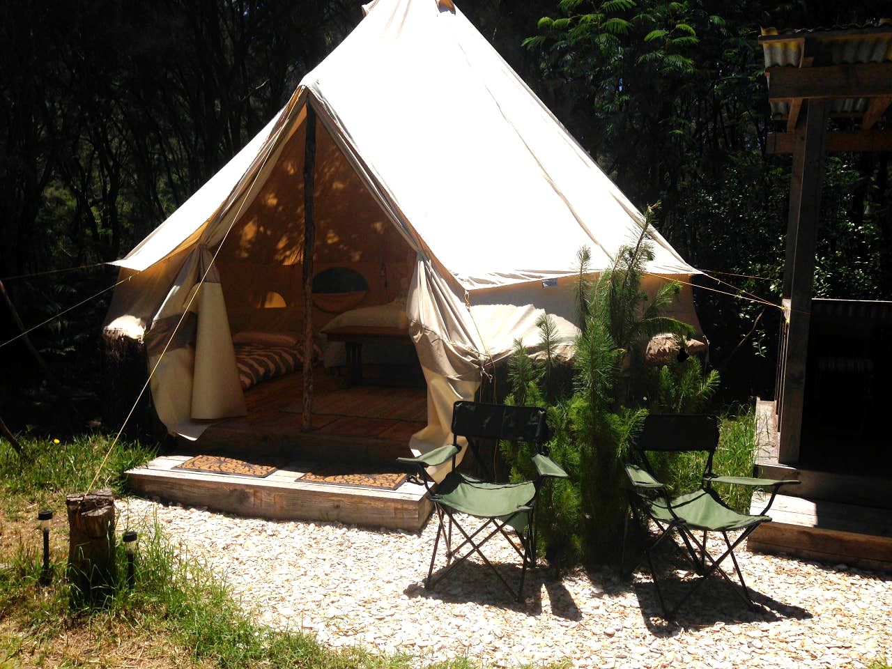 Boutique Beachfront Bell Tent Rental for Romantic New Zealand Holidays in Kaitaia