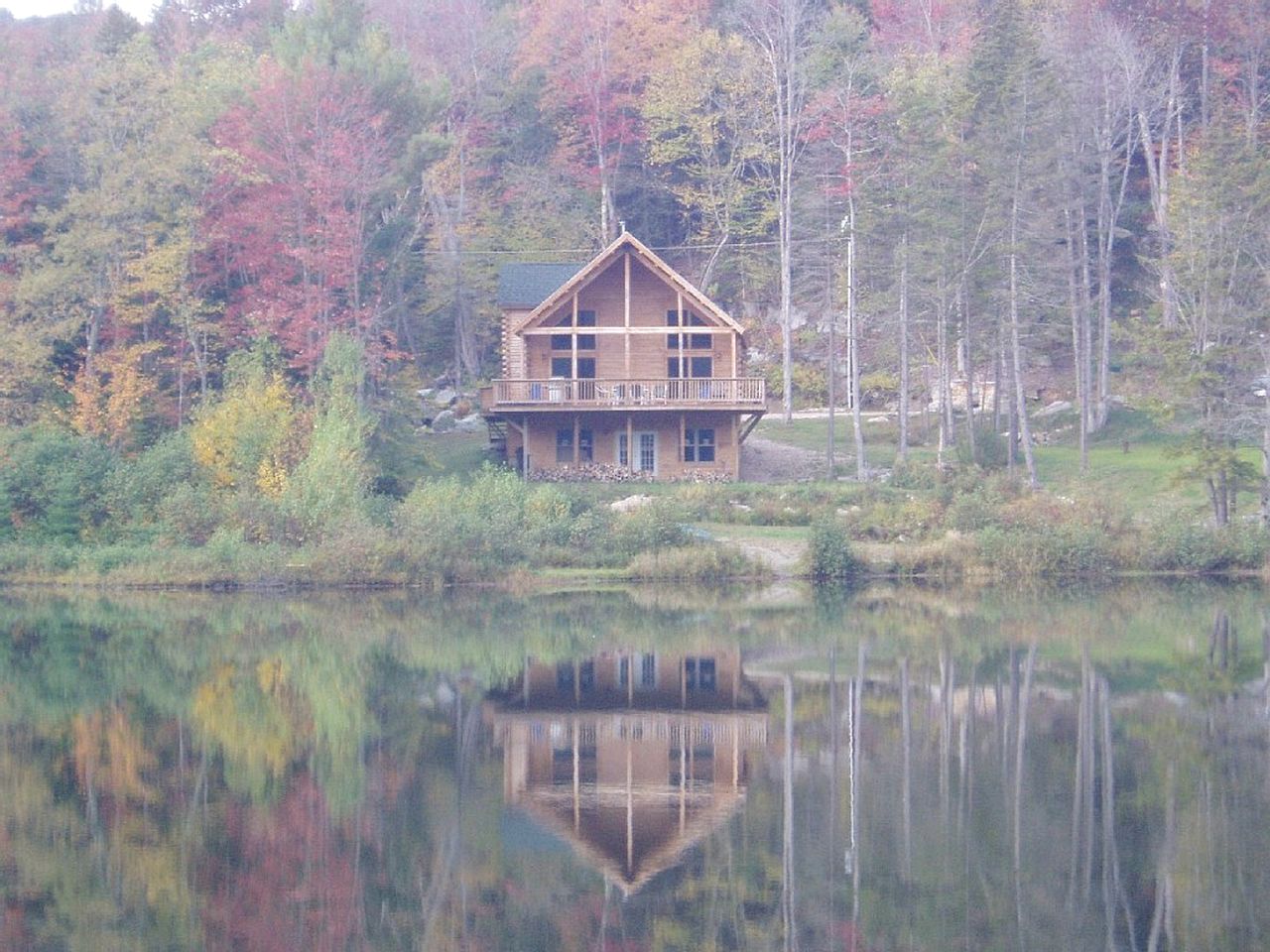 Enormous Cabin Rental Overlooking Spruce Lake in Wilmington, Vermont