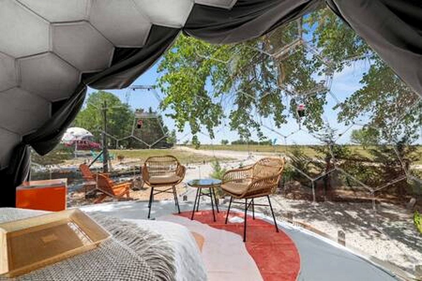 Peaceful Luxury Glamping Domes with Stargazing & Farm Retreat near Lake Access in Wolfe City, Texas