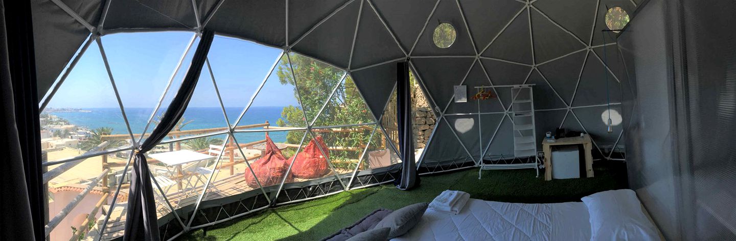 Unique Dome Structure Perfect for Luxury Camping with Panoramic Bay Views in Ischia, Italy