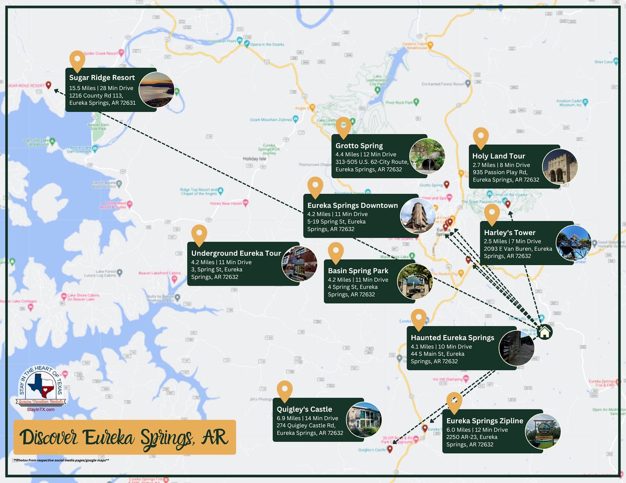 Romantic and Secluded Log Cabin with Private Hot Tub in Eureka Springs, Arkansas