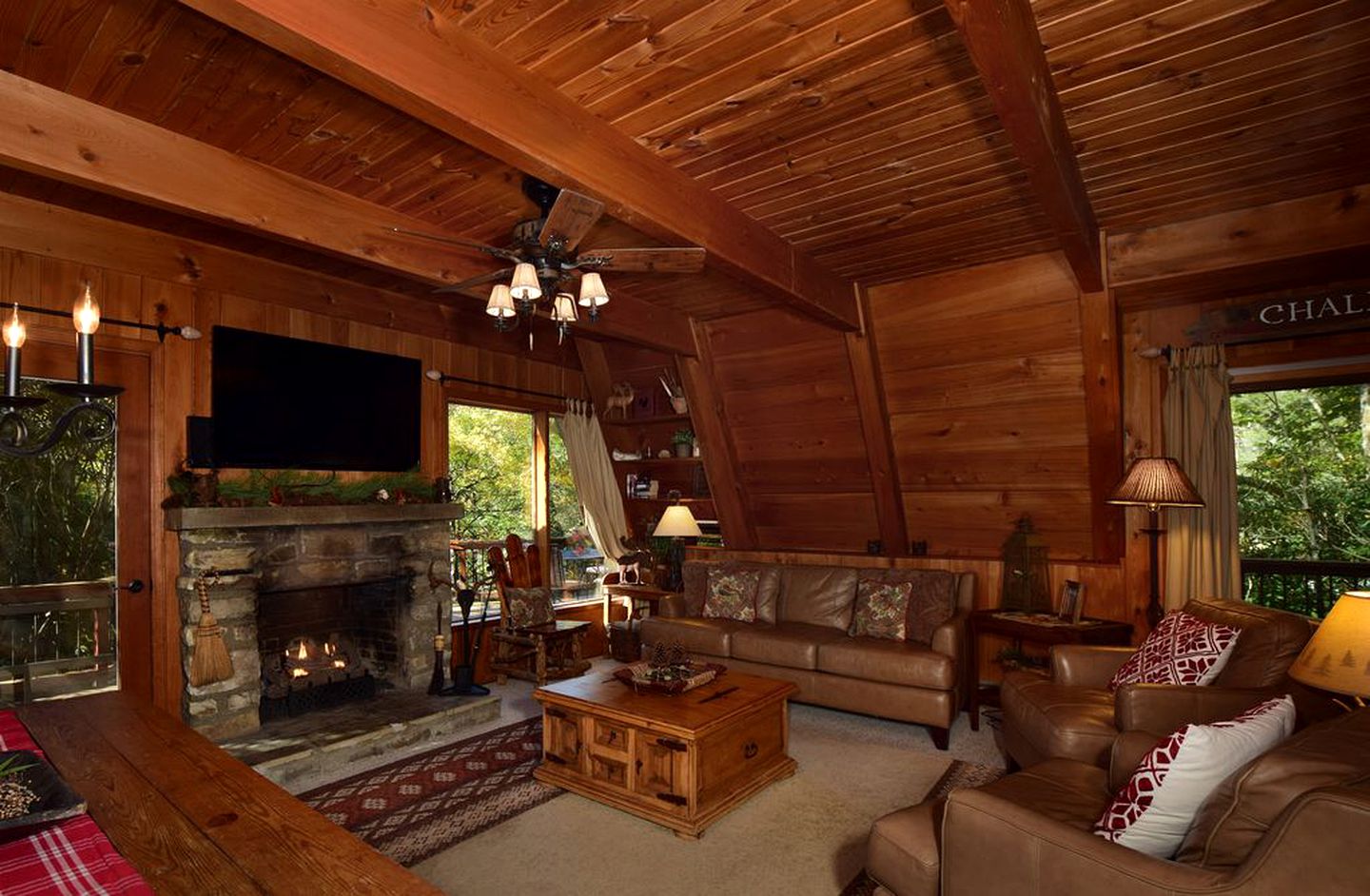 European-Style A-Frame Cabin Rental near Grandfather Mountain in Boone, North Carolina