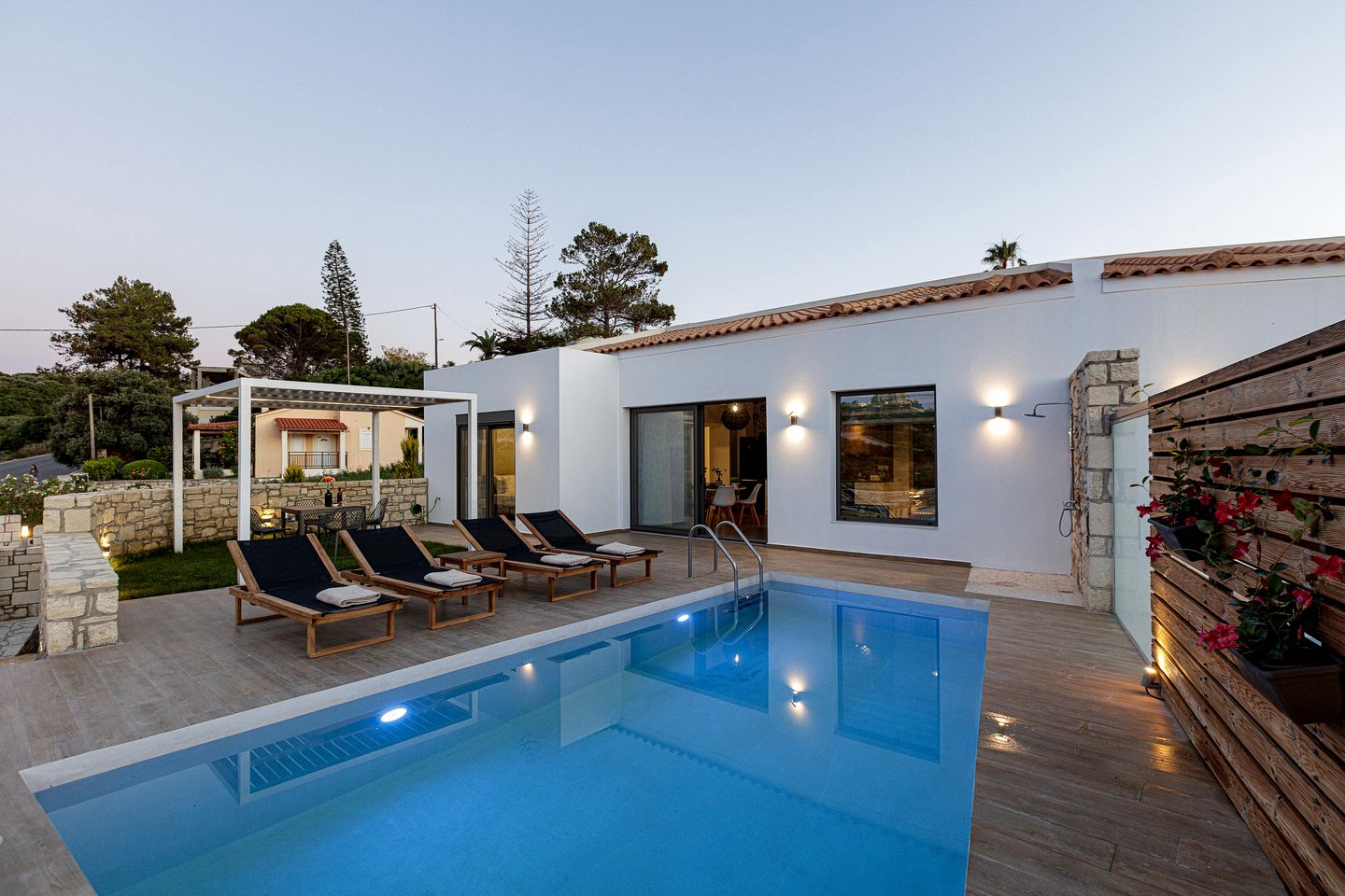 Contemporary Villa with Private Pool and Sea Views near Rethymno, Crete