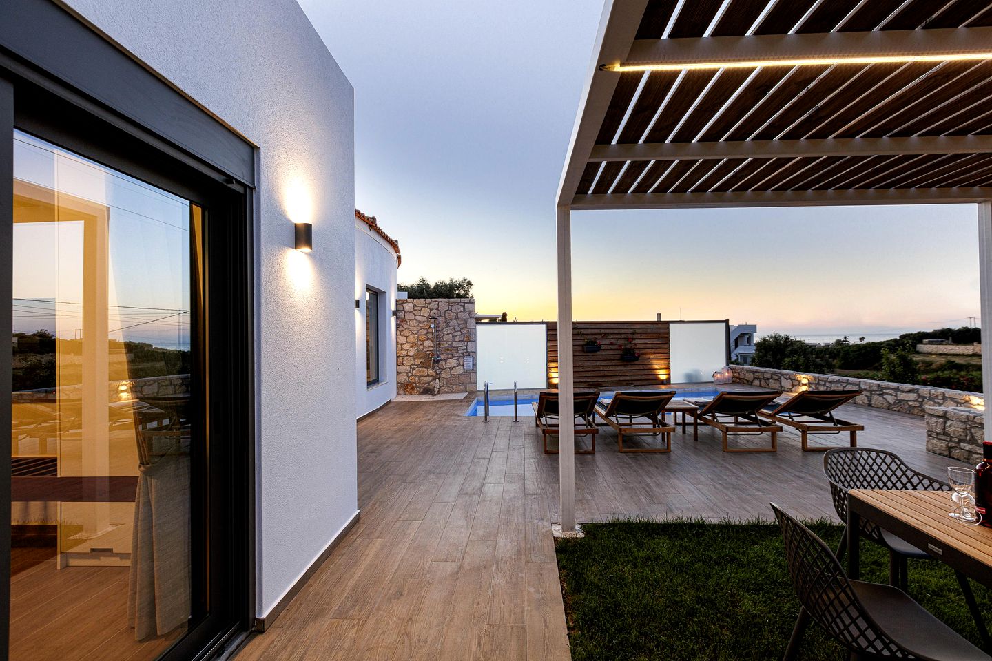 Contemporary Villa with Private Pool and Sea Views near Rethymno, Crete