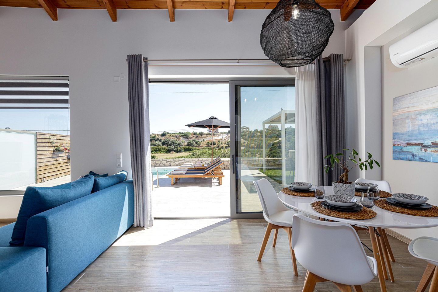 Contemporary Villa with Private Pool and Sea Views near Rethymno, Crete