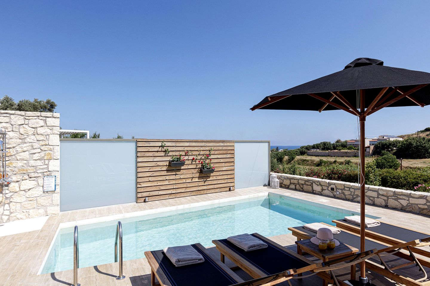 Contemporary Villa with Private Pool and Sea Views near Rethymno, Crete