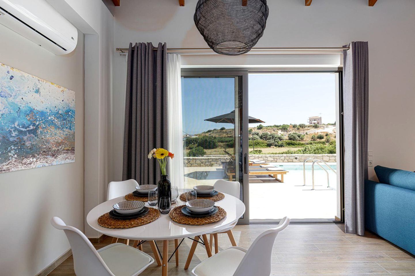 Enchanting Accessible Villa with Private Pool and Sea Views near Rethymno, Crete