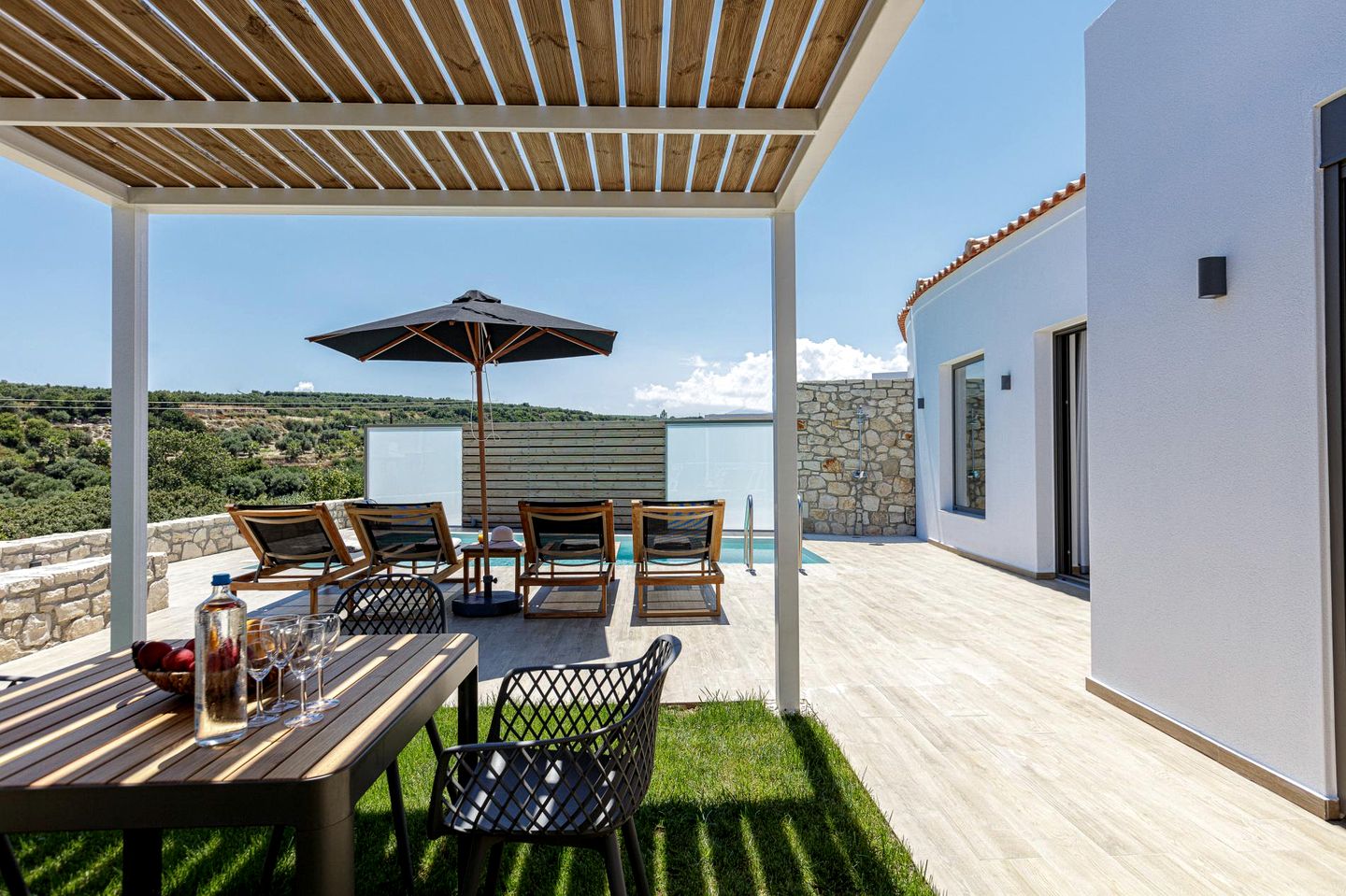 Enchanting Accessible Villa with Private Pool and Sea Views near Rethymno, Crete