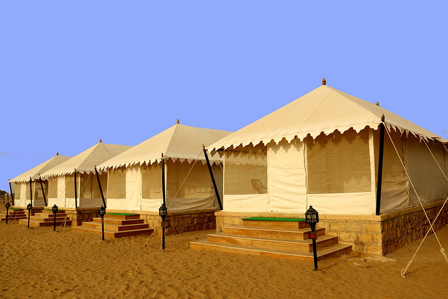 Luxury Tent Rental at an Exotic Glamping Resort in the Desert near Jaisalmer, India