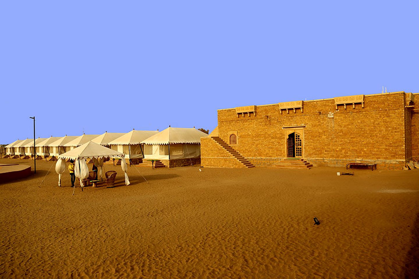 Luxury Tent Rental at an Exotic Glamping Resort in the Desert near Jaisalmer, India