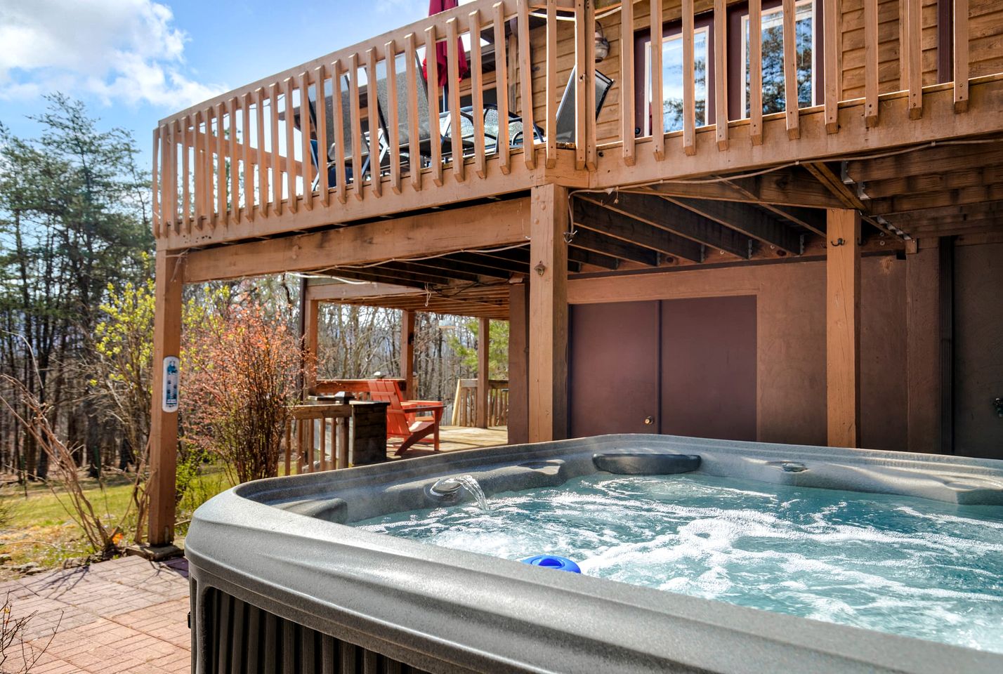 Extraordinary Group Retreat with Hot Tub, Fire Pit, Wraparound Deck in Great Cacapon, WV