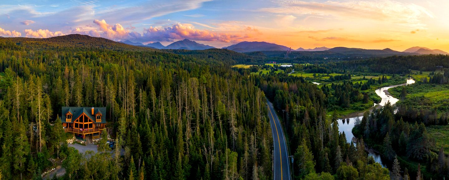 Experience Hilltop Privacy in a Luxury Log Home with Epic Mountain Views in Lake Placid, NY