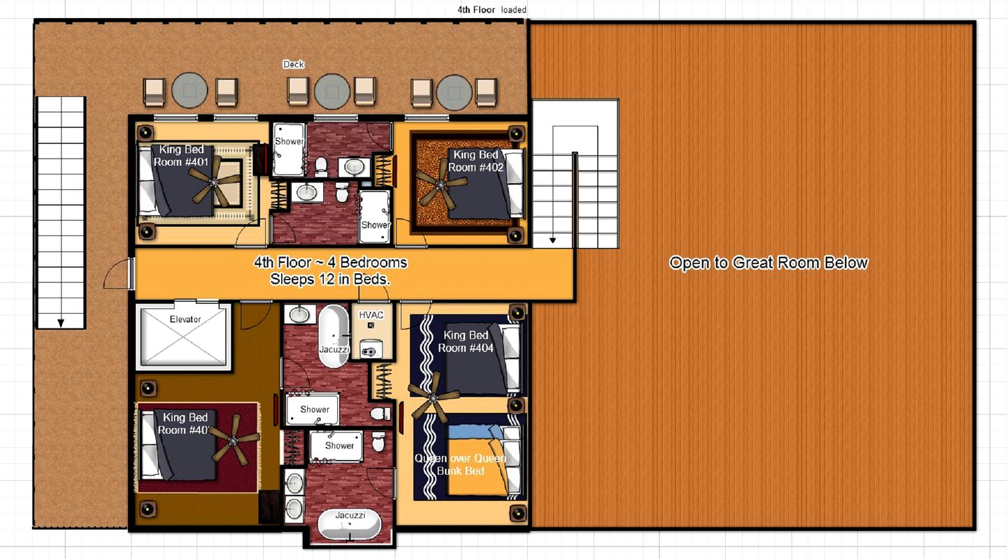 Extraordinary Vacation Cabin for Large Group Rental in Pigeon Forge, Tennessee