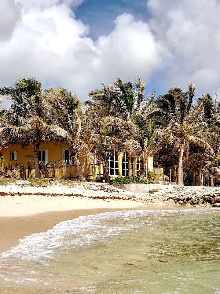 Serene Beachfront House in Mahahual, Quintana Roo, Mexico