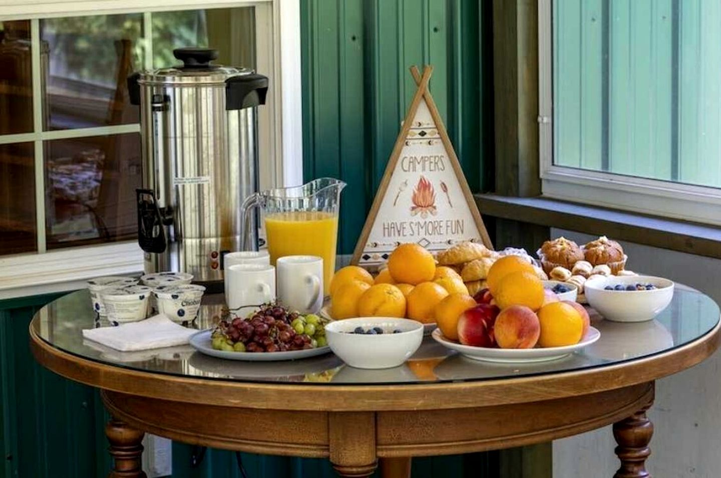 Cozy Family Deluxe Glamping Tent w/ Private Deck, Fire Pit Nights & Grill Ready in Broadalbin, New York