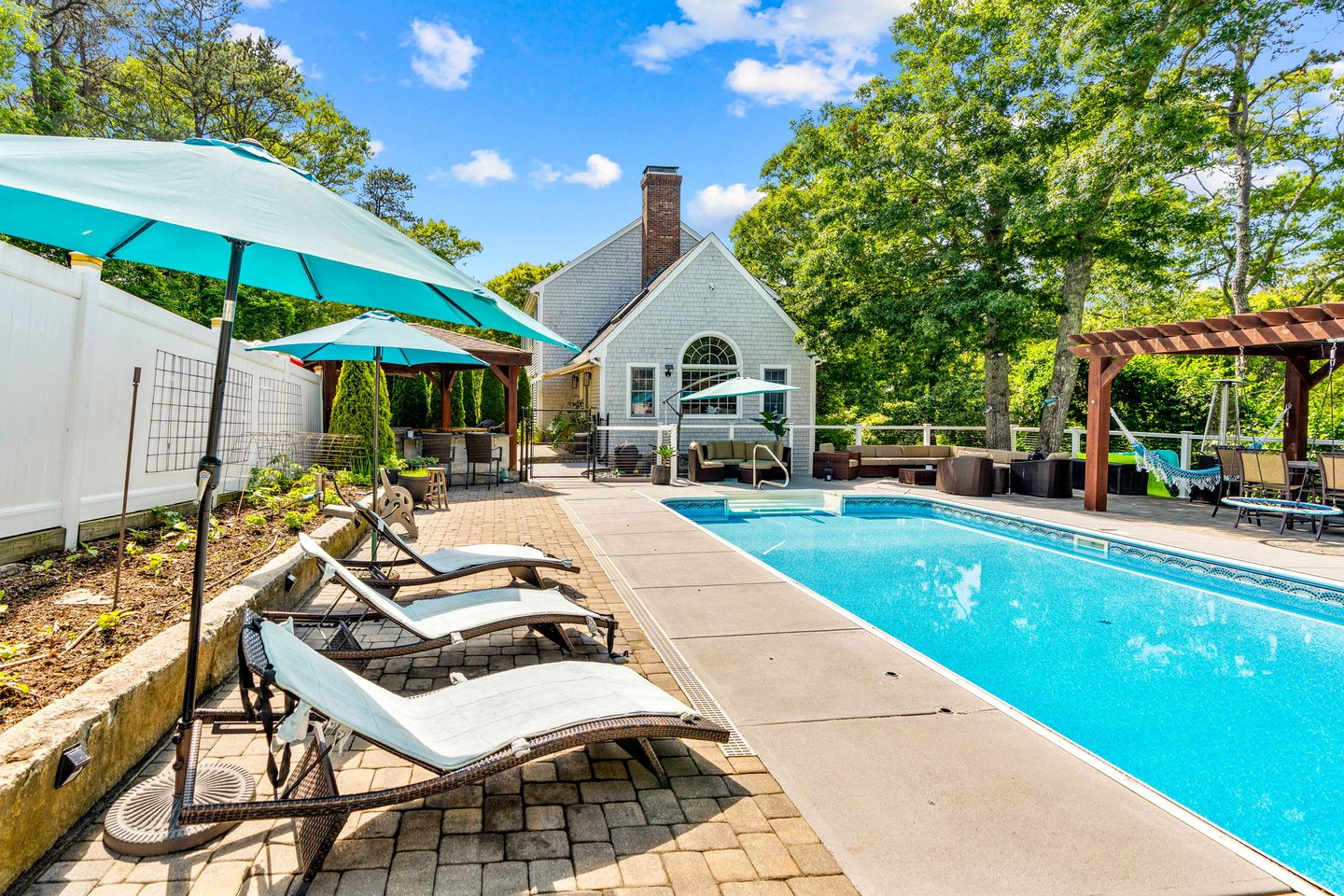 Elegant Coastal Retreat with Heated Pool, Firepit & Game Room Near Cape Cod Beaches | Barnstable, Massachusetts