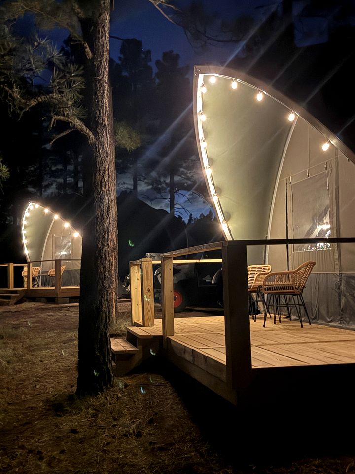 Scenic Family Glamping Retreat with Orchard & Mountain Views near Mountainair in Torreon, New Mexico