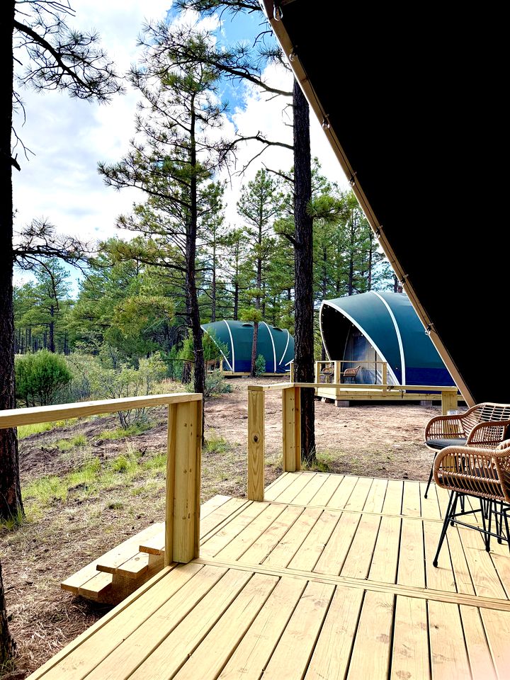 Scenic Family Glamping Retreat with Orchard & Mountain Views near Mountainair in Torreon, New Mexico