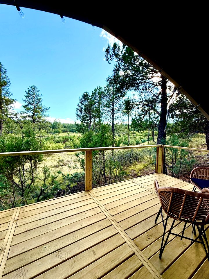 Scenic Family Glamping Retreat with Orchard & Mountain Views near Mountainair in Torreon, New Mexico