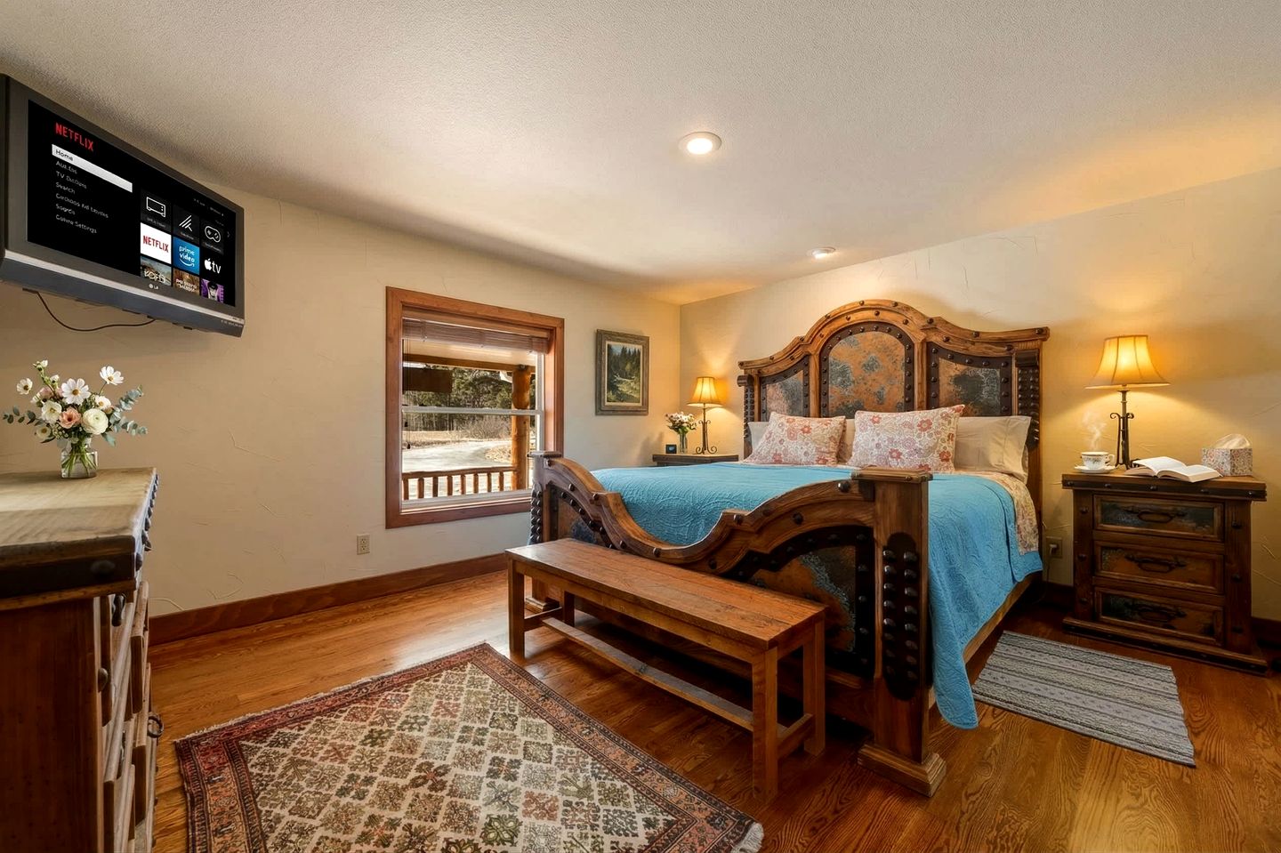 Spacious Retreat with Stone Fireplace & Pond Views in Banner, Wyoming