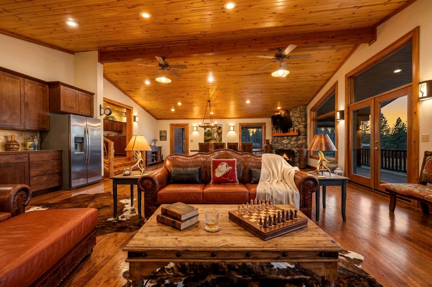 Spacious Retreat with Stone Fireplace & Pond Views in Banner, Wyoming