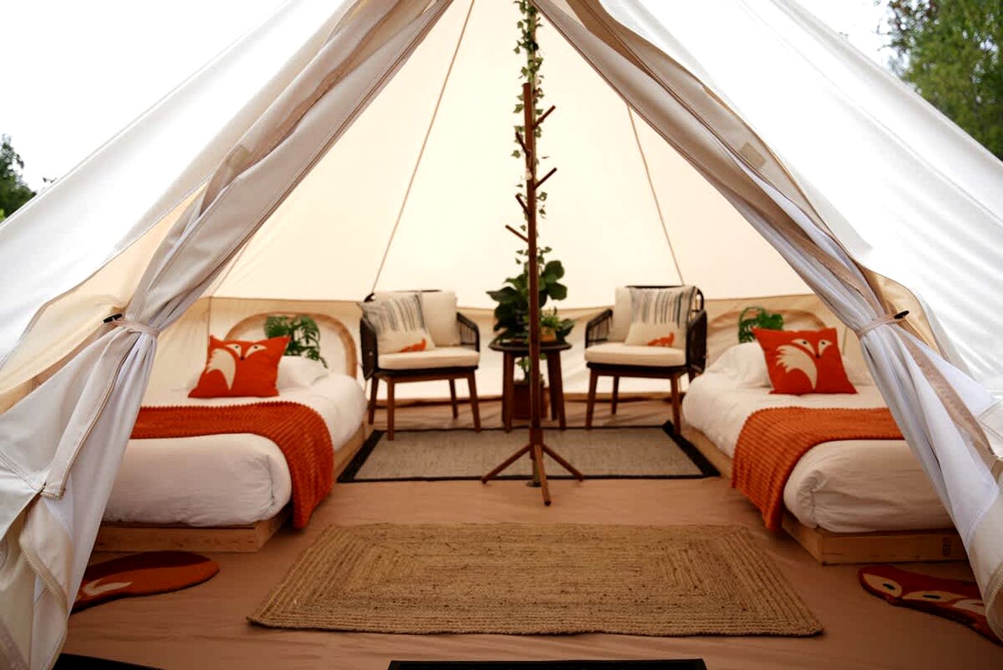 Fantastic Bell Tent Fire Pit and Barbecue Provided in Northern Bruce Peninsula, Ontario