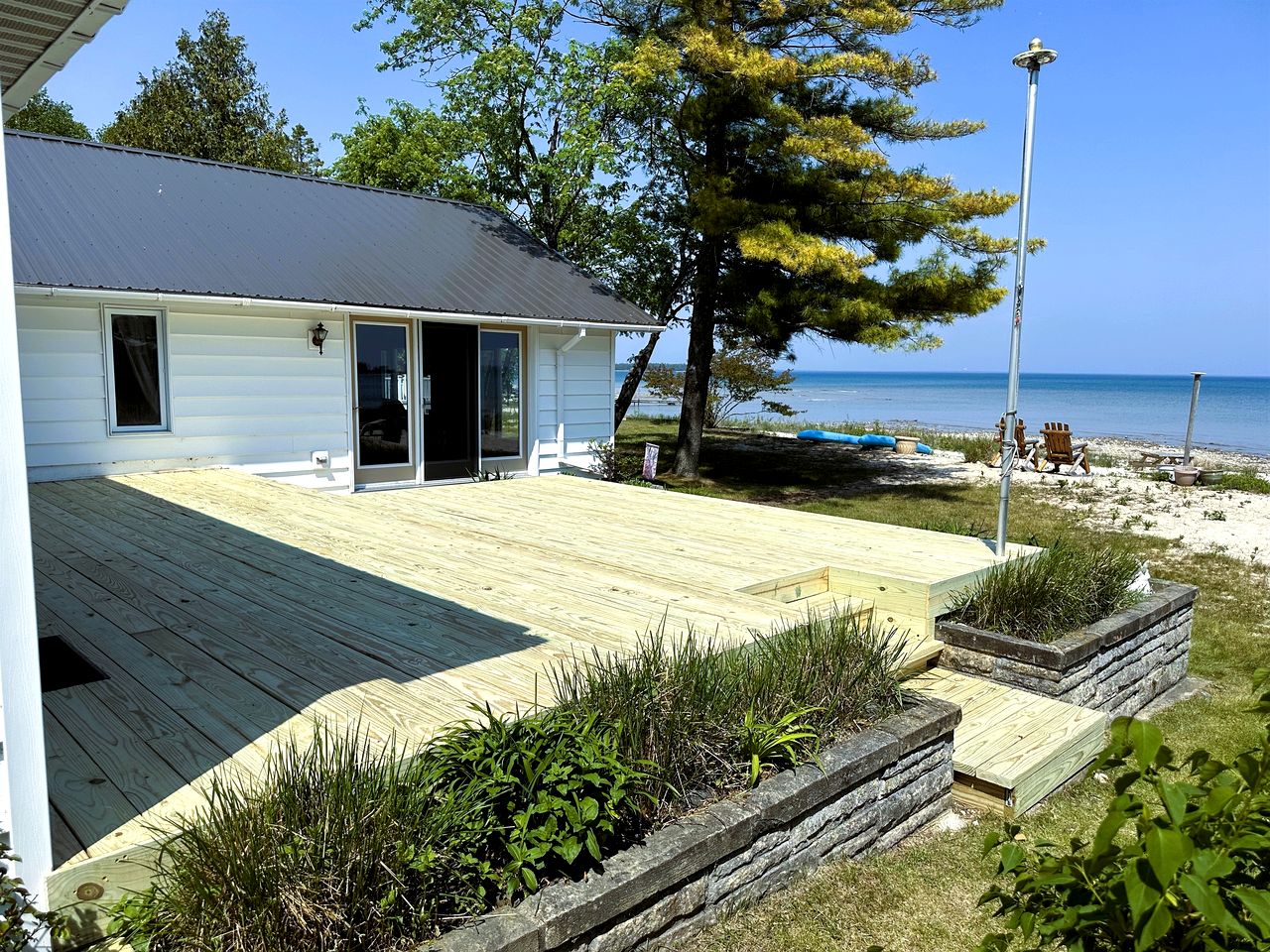 Fantastic Lakefront Beach House with Stunning Views in St. Ignace, Michigan