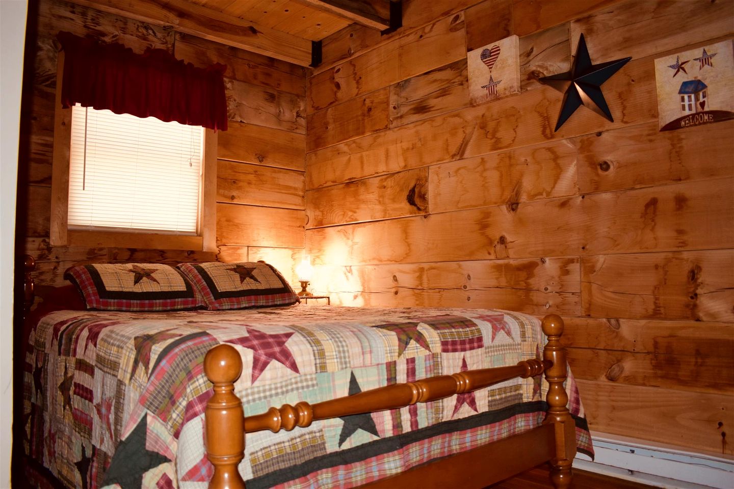 Rustic Wooden Cabin Settled Between Trees in Monterville, West Virginia