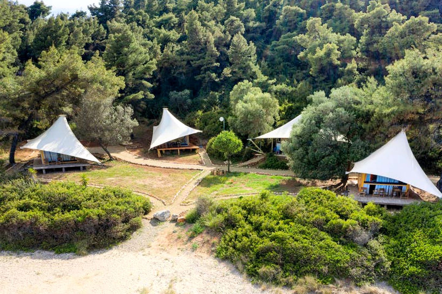 Beachfront Tented Cabin Perfect for a Luxury Camping Experience in Paliouri, Greece