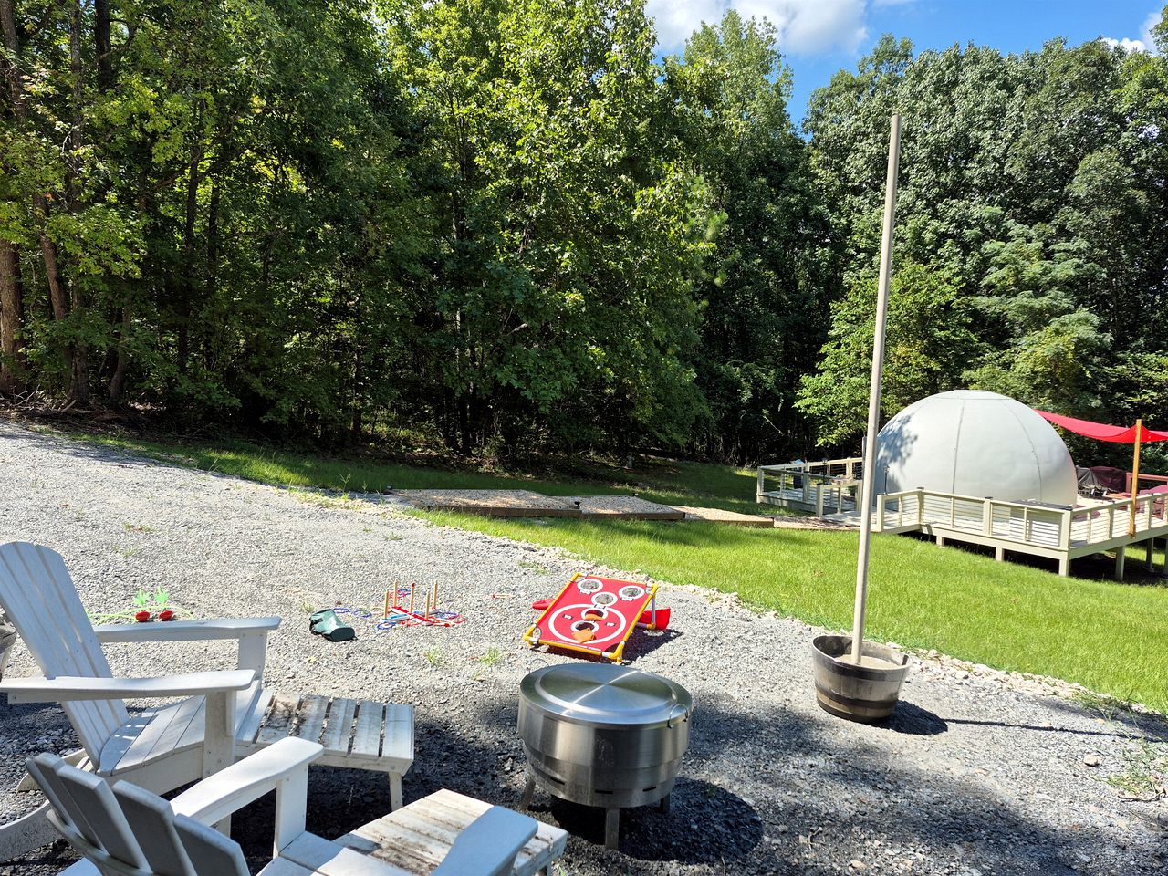 Fiberglass Geodesic Dome on a Hundred Acres of Private Woodlands near Lake Sinclair, Georgia