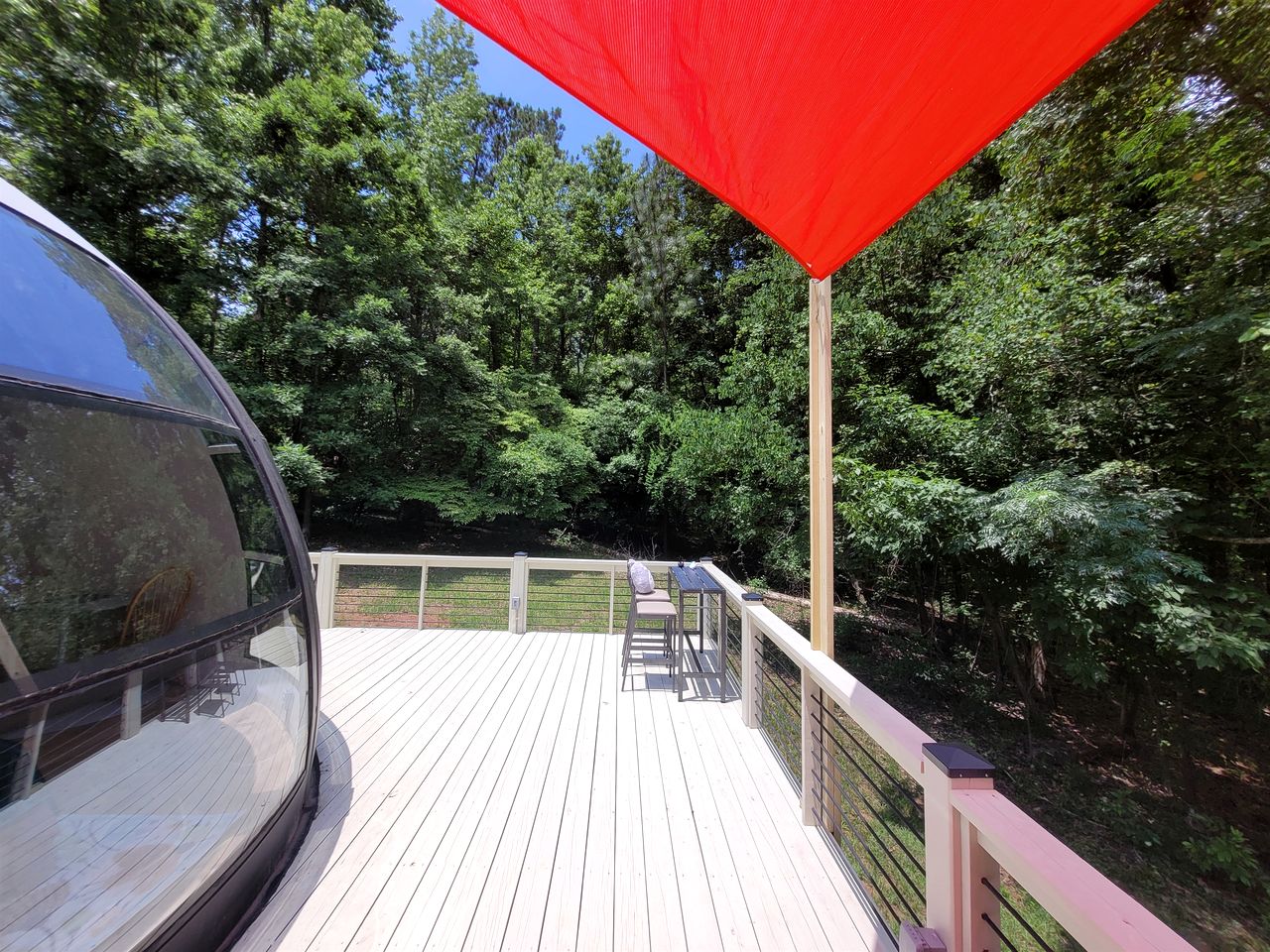 Fiberglass Geodesic Dome on a Hundred Acres of Private Woodlands near Lake Sinclair, Georgia