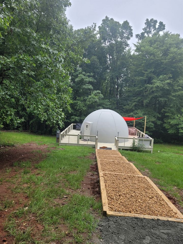 Fiberglass Geodesic Dome on a Hundred Acres of Private Woodlands near Lake Sinclair, Georgia