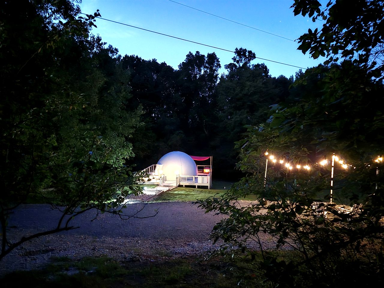Fiberglass Geodesic Dome on a Hundred Acres of Private Woodlands near Lake Sinclair, Georgia