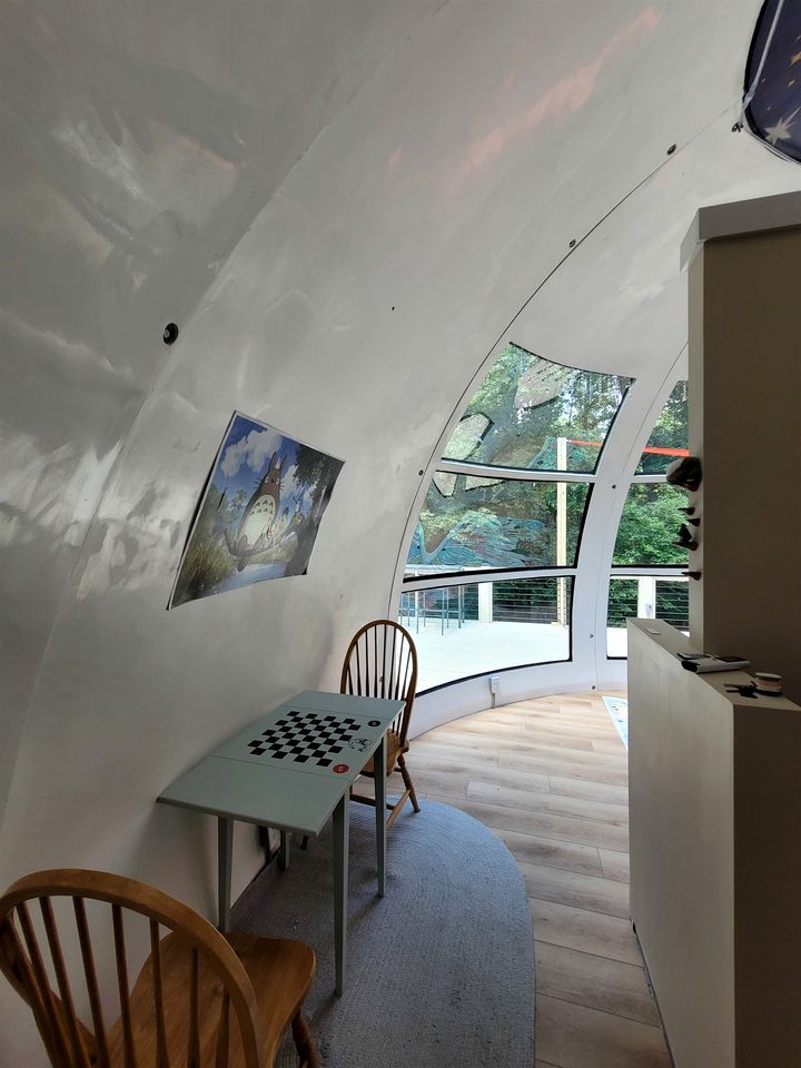 Fiberglass Geodesic Dome on a Hundred Acres of Private Woodlands near Lake Sinclair, Georgia
