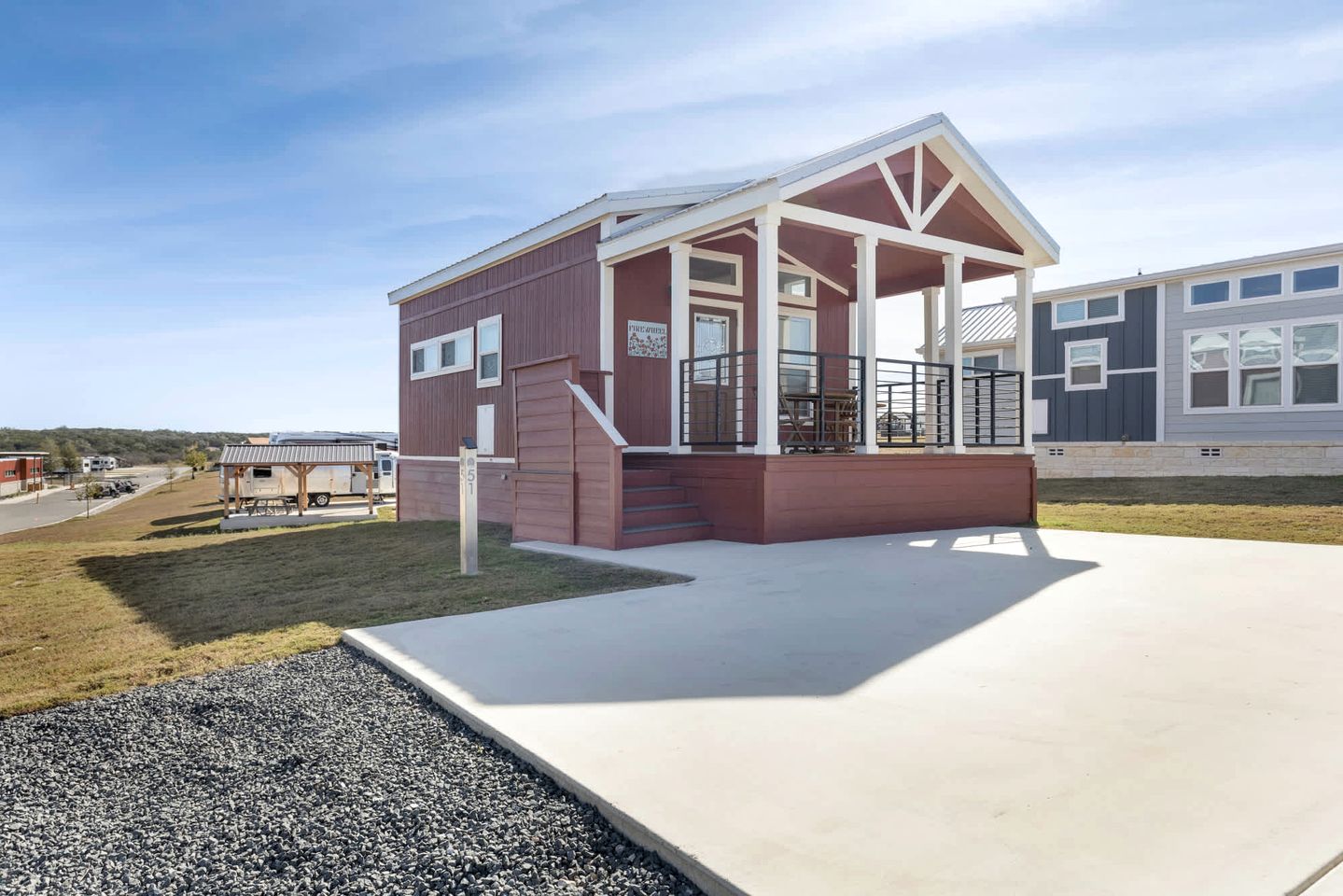 Cozy Tiny Home Retreat with Pool and Resort Access Near Fredericksburg, TX