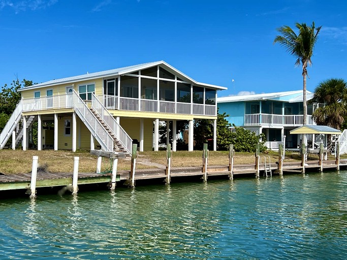 Spacious Waterside Cottage with Private Dock with Easy Access to Placida Bay and the Gulf of Mexico on Little Gasparilla Island, Florida