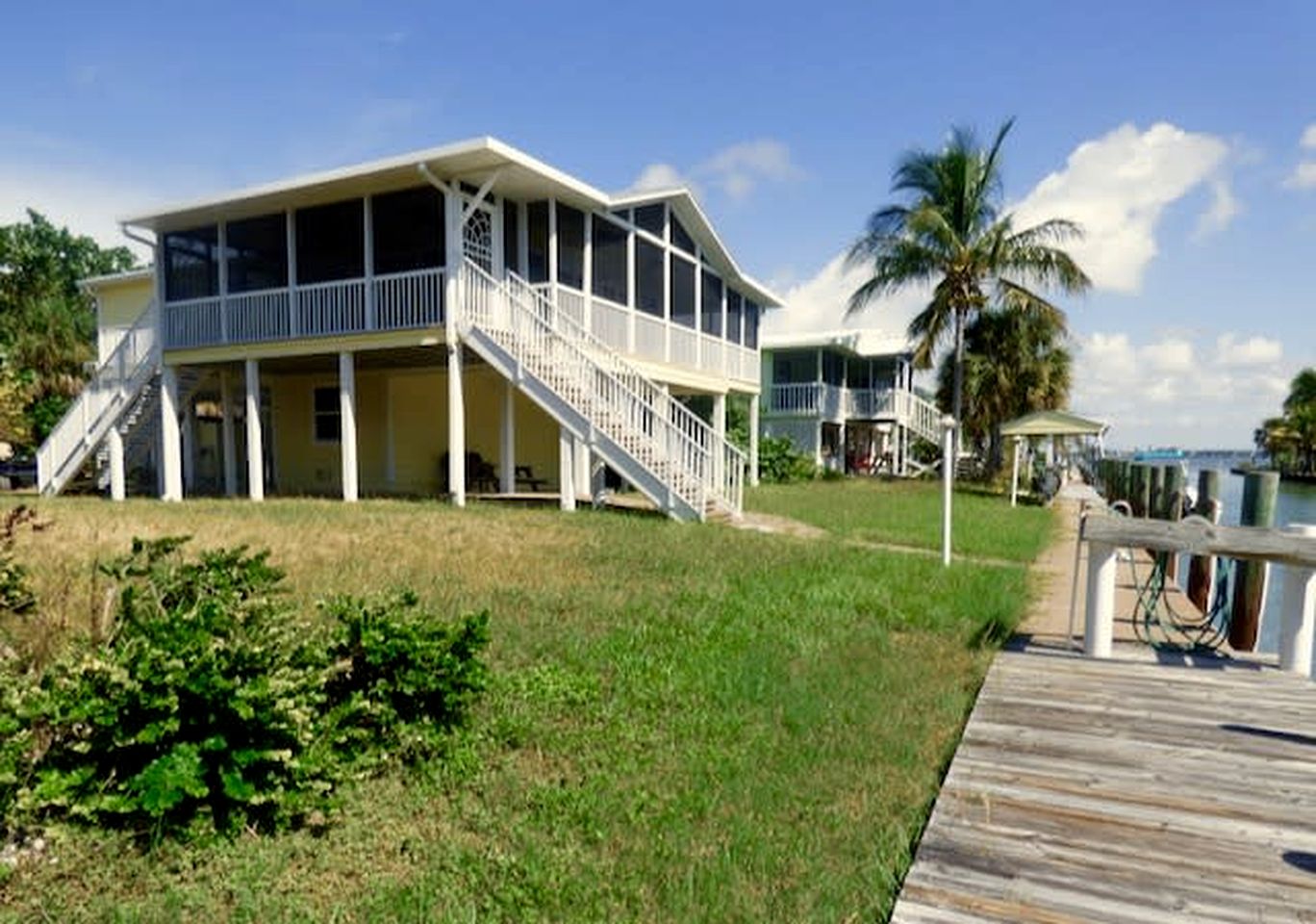 Spacious Waterside Cottage with Private Dock with Easy Access to Placida Bay and the Gulf of Mexico on Little Gasparilla Island, Florida