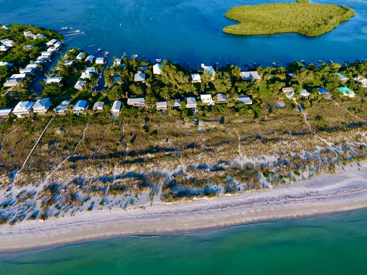 Spacious Waterside Cottage with Private Dock with Easy Access to Placida Bay and the Gulf of Mexico on Little Gasparilla Island, Florida