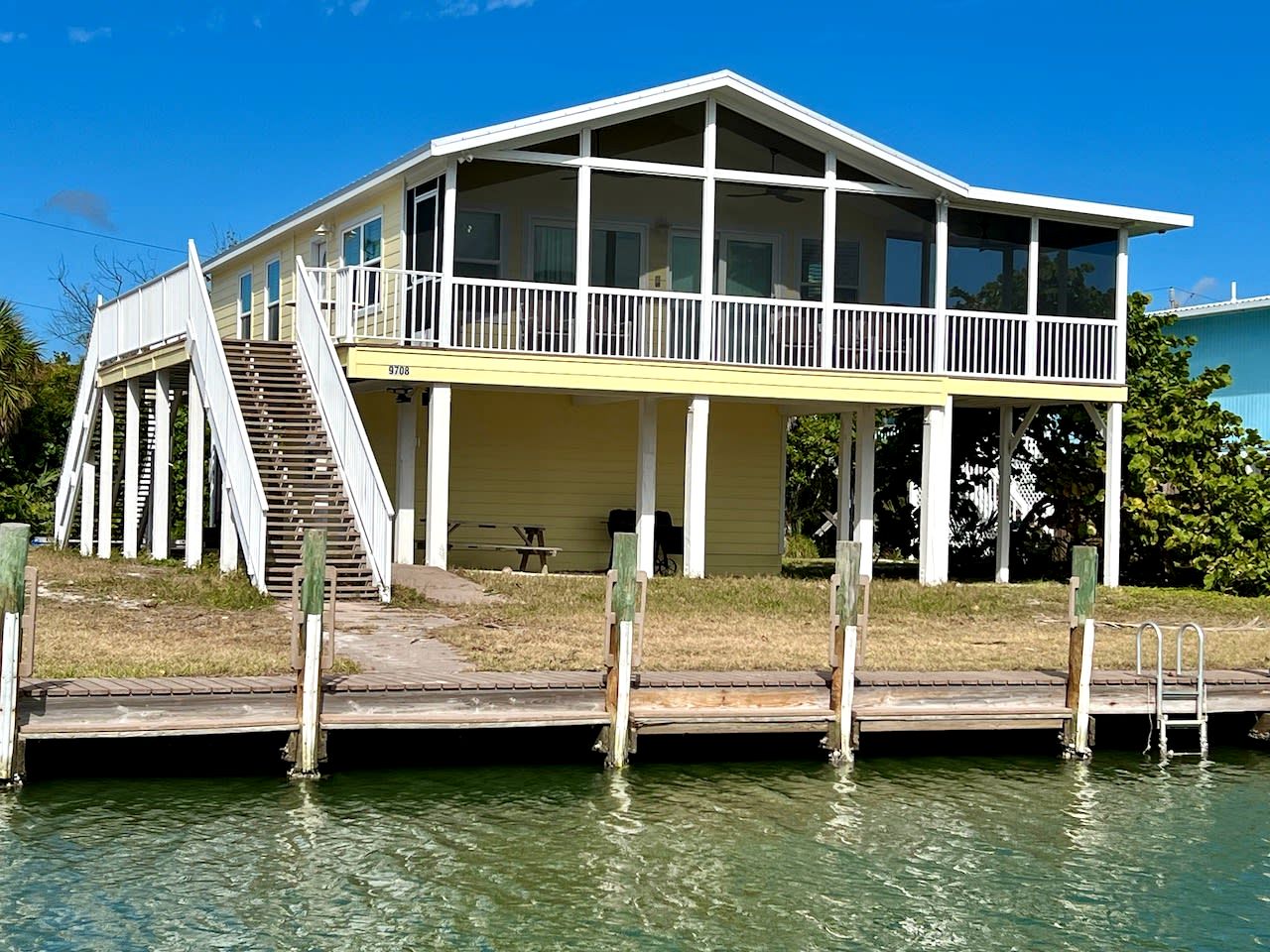 Spacious Waterside Cottage with Private Dock with Easy Access to Placida Bay and the Gulf of Mexico on Little Gasparilla Island, Florida