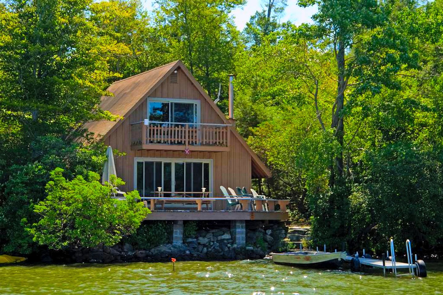 Five Cabins for a Group Getaway on an Island near Salmon River State Forest, Connecticut