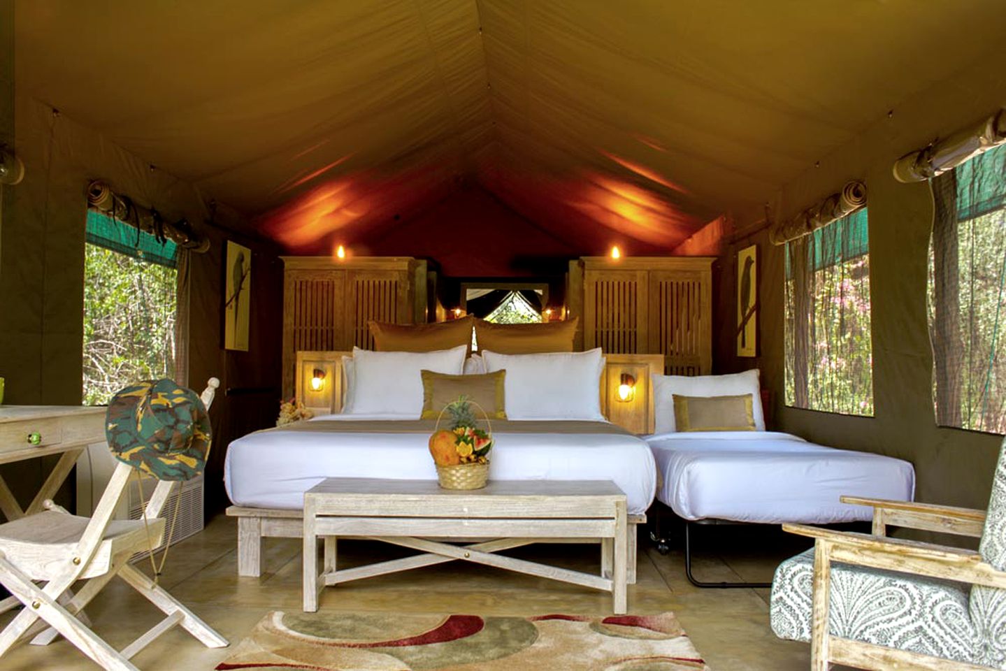 Luxury Eco-Friendly Safari Tent with a Shared Infinity Pool in Wirawila, Sri Lanka