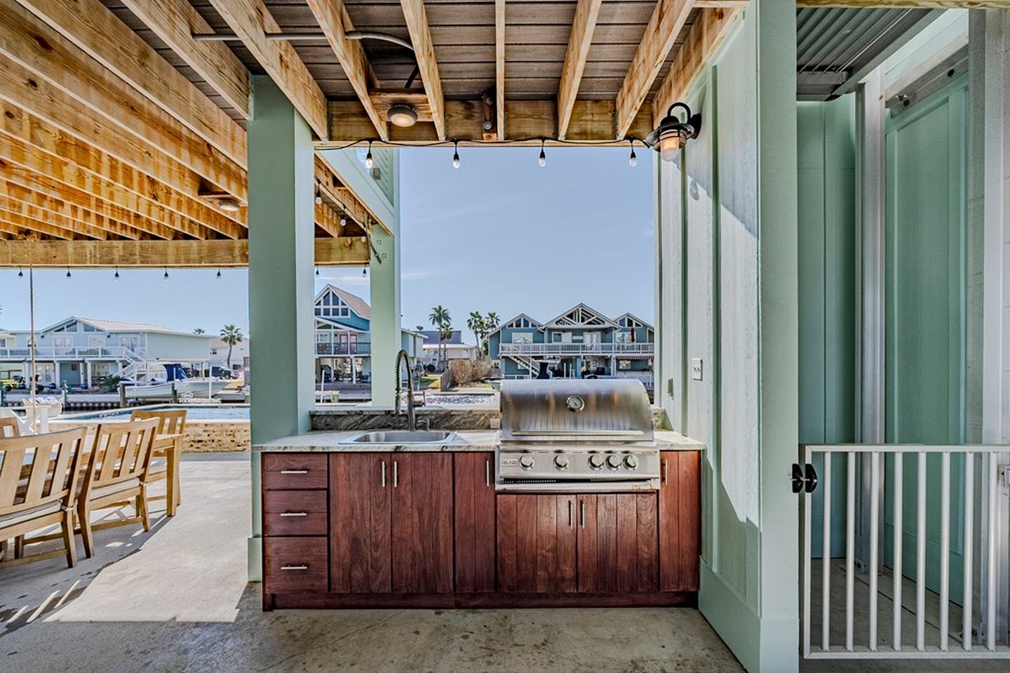 Stylish Waterfront Getaway with Private Dock, Pool, and Game Room near Rockport Beach, Texas