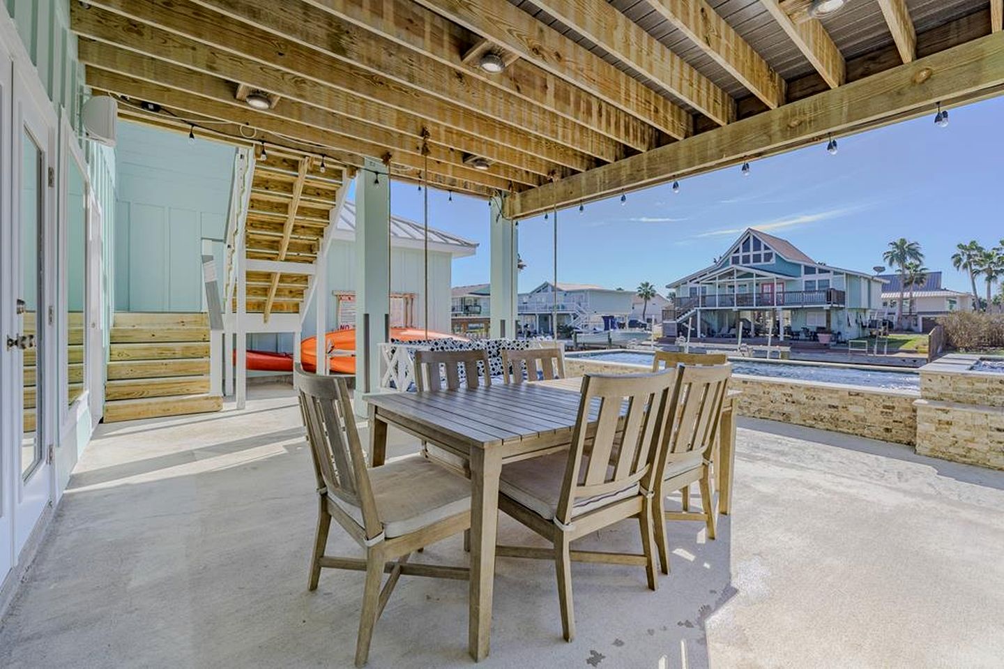 Stylish Waterfront Getaway with Private Dock, Pool, and Game Room near Rockport Beach, Texas