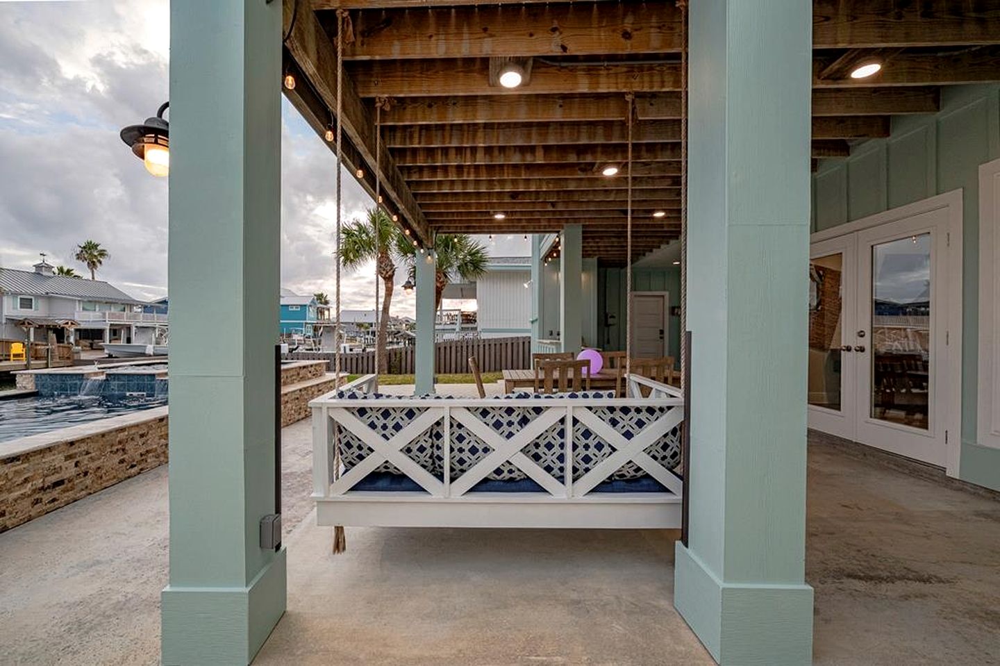 Stylish Waterfront Getaway with Private Dock, Pool, and Game Room near Rockport Beach, Texas