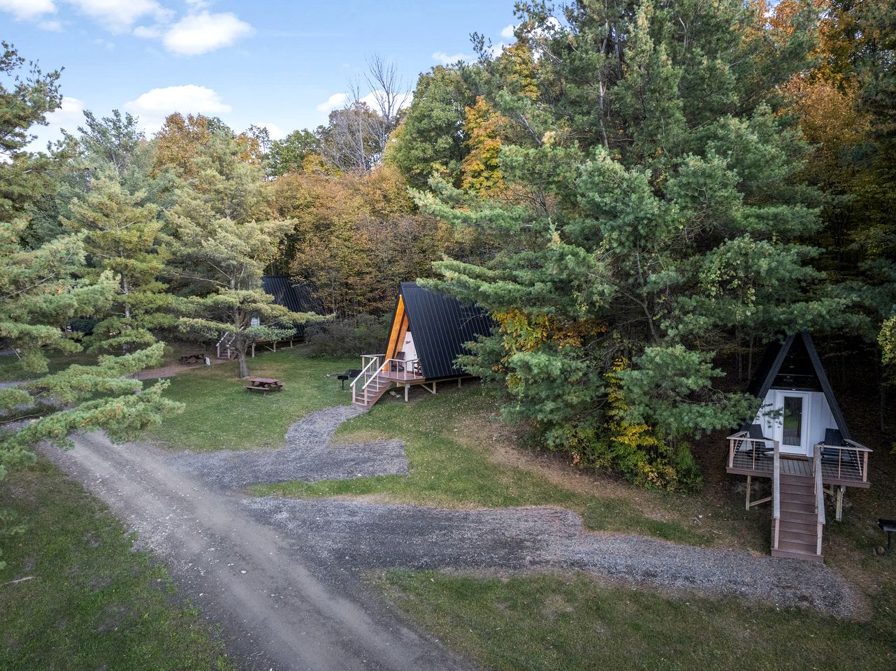 Accessible A-Frame Cabin on a Wonderful Campground for a Memorable Outdoor Escape in Canandaigua, New York