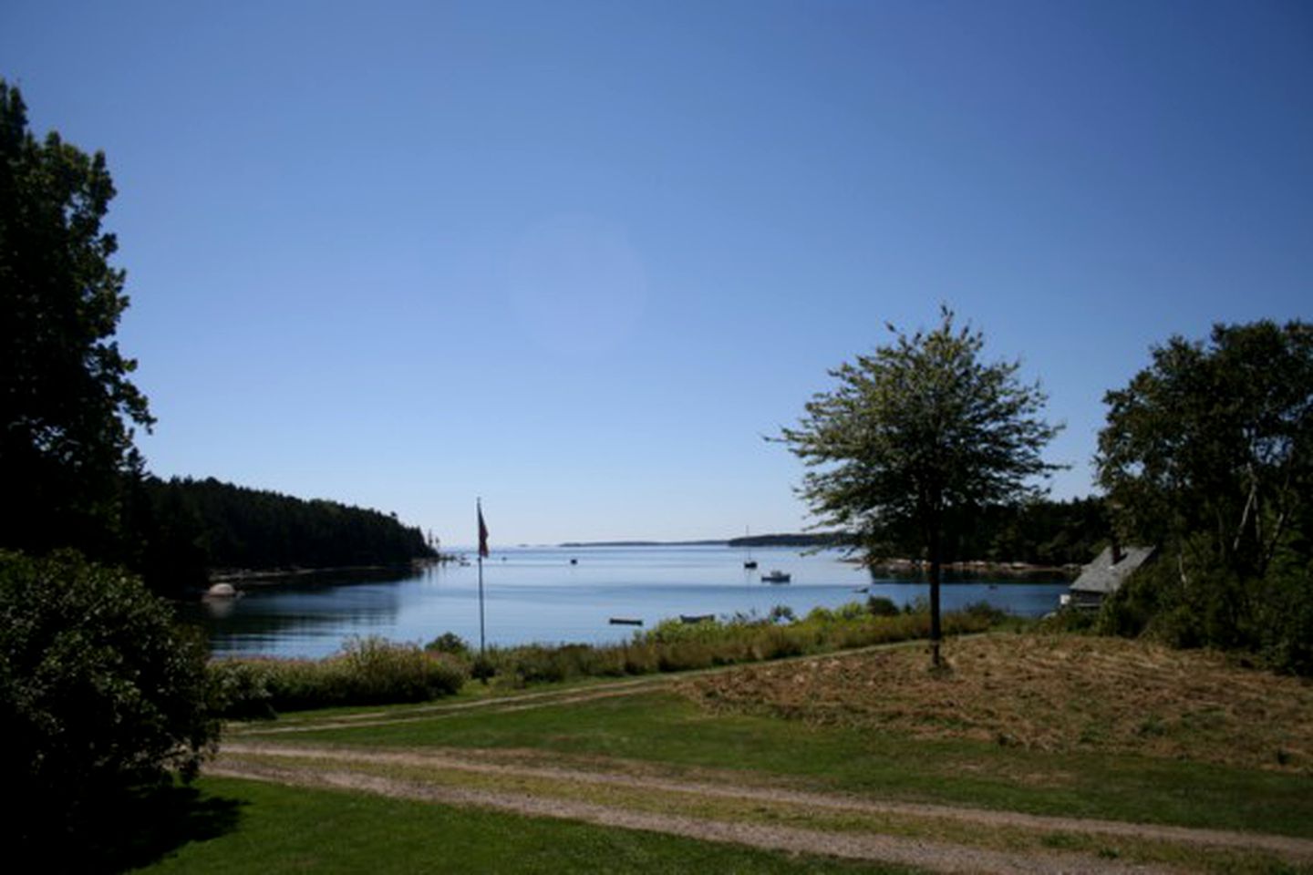 Unique Log Cabin Rental with a Private Beach in Friendship, Maine